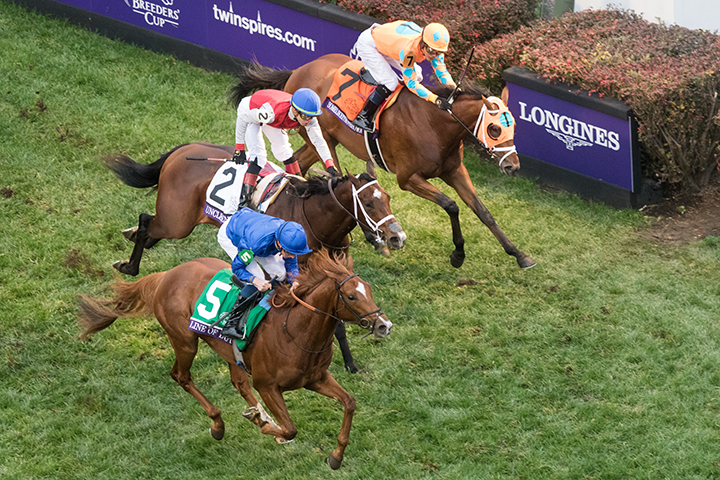 Line of Duty wins the 2018 Breeders Cup Juvenile Turf