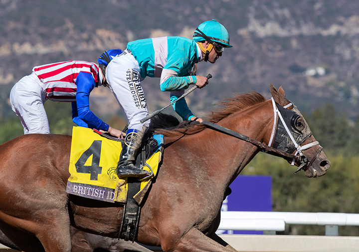British Idiom wins the 2019 Breeders Cup Juvenile Fillies at Santa Anita