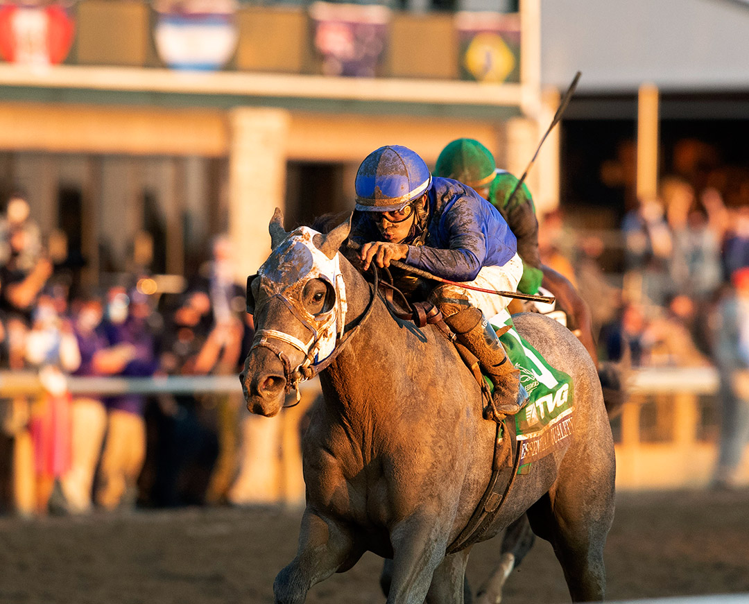 Essential Quality wins the 2020 Breeders' Cup Juvenile at Keeneland Racecourse