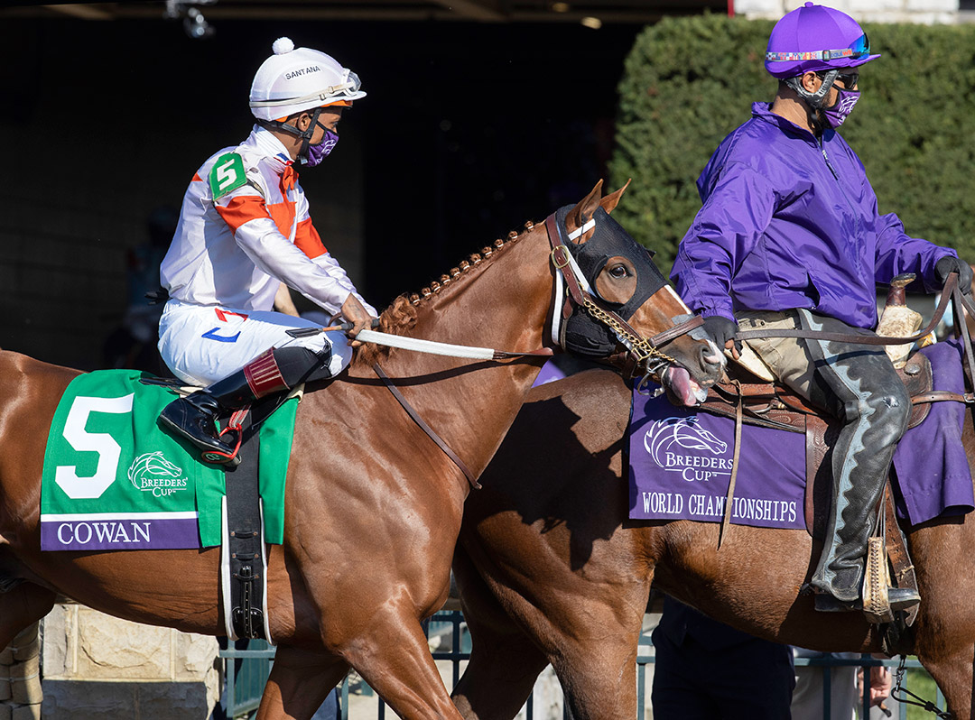 Cowan at the 2020 Breeders' Cup at Keeneland