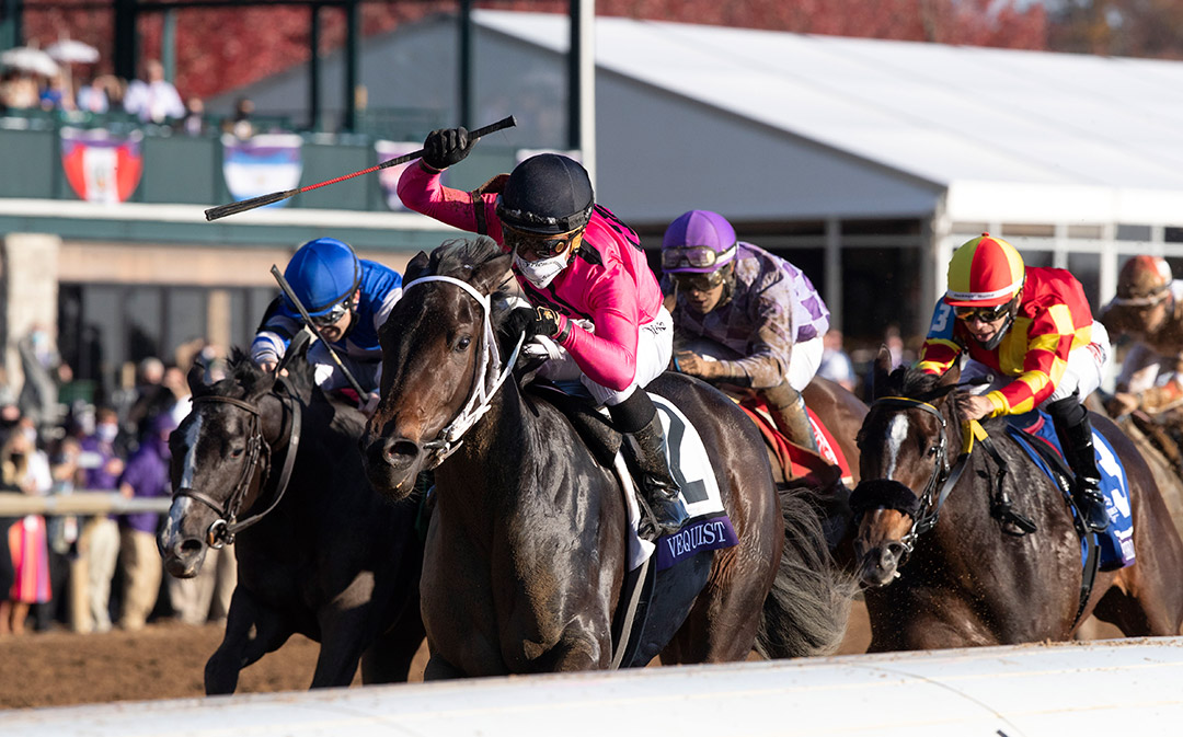 Vequist wins the 2020 Breeders' Cup Juvenile Fillies at Keeneland