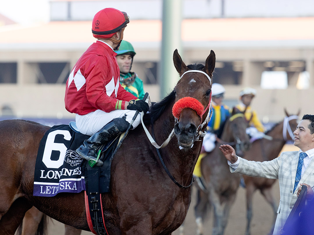 Letruska at the 2021 Breeders' Cup at Del Mar