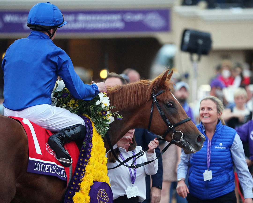 Modern Games after winning the Breeders' Cup Juvenile Turf at Del Mar