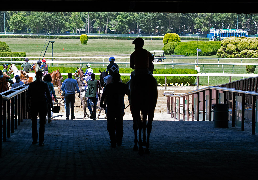 Belmont Park tunnel to the track