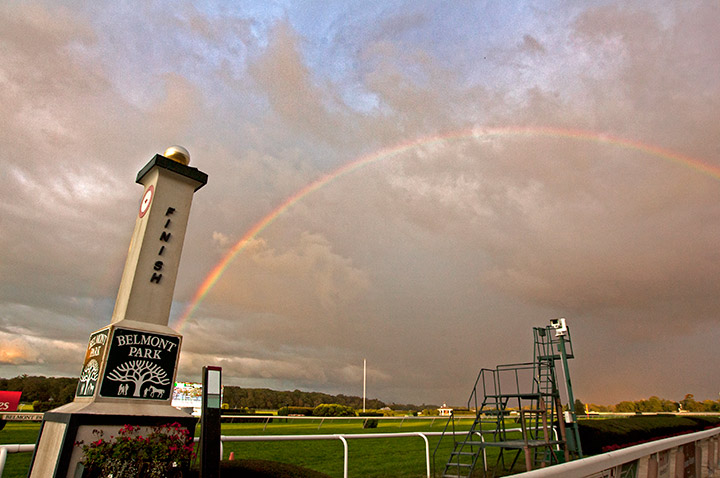 Belmont Park rainbow