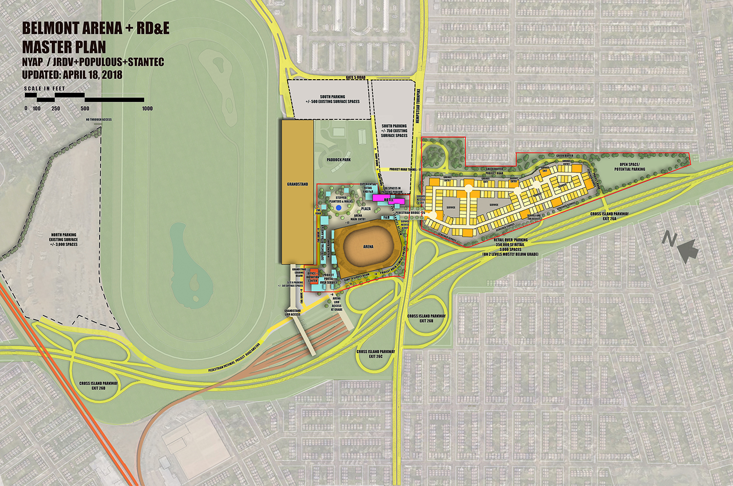 Belmont Park revised redevelopment plans