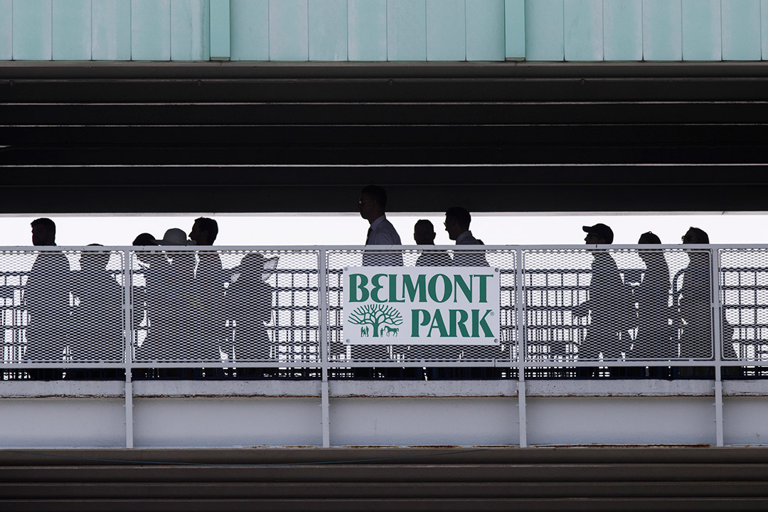 Fans at Belmont Park 2019
