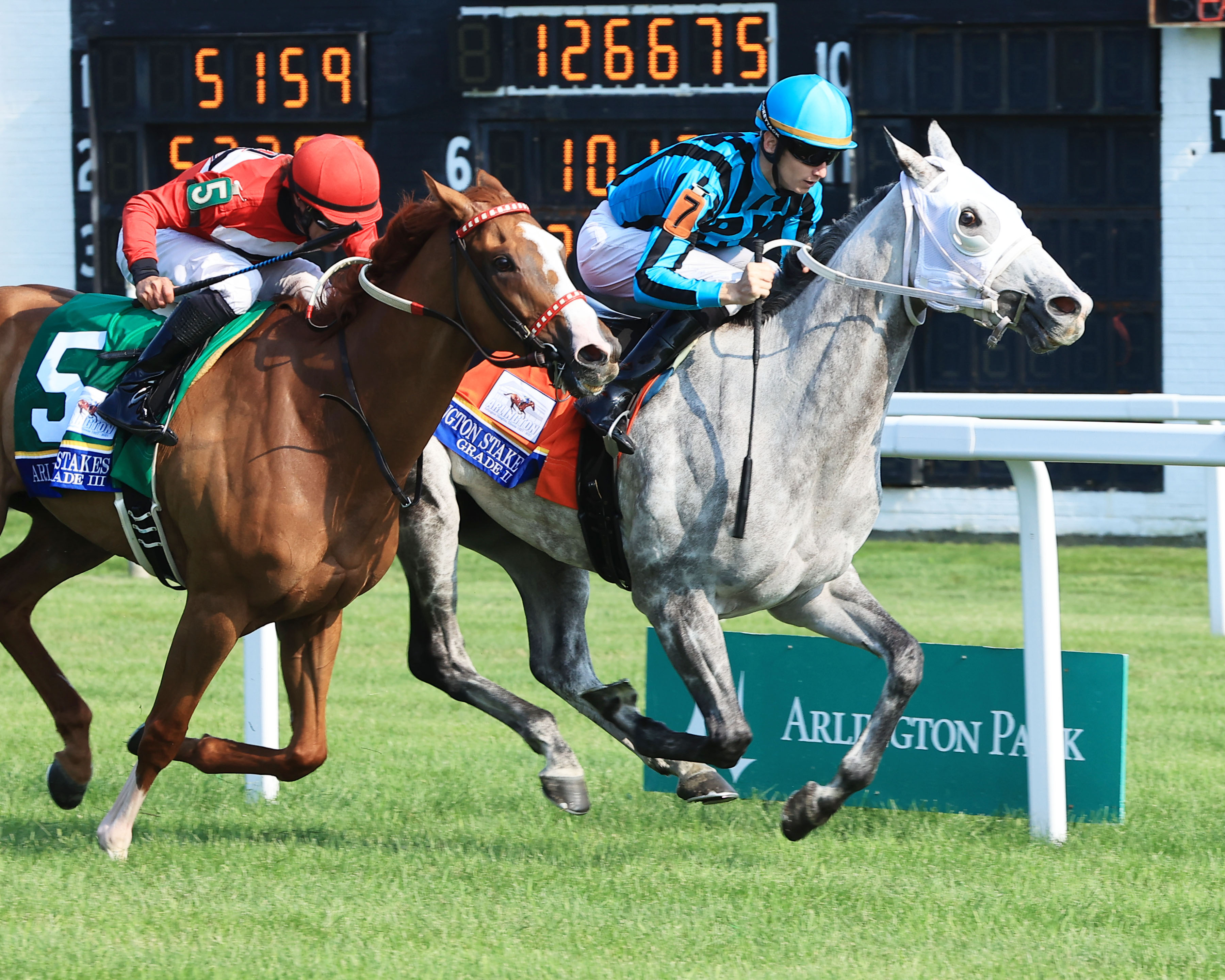 Bizzee Channel (7) wins Arlington Stakes 7-17-2021