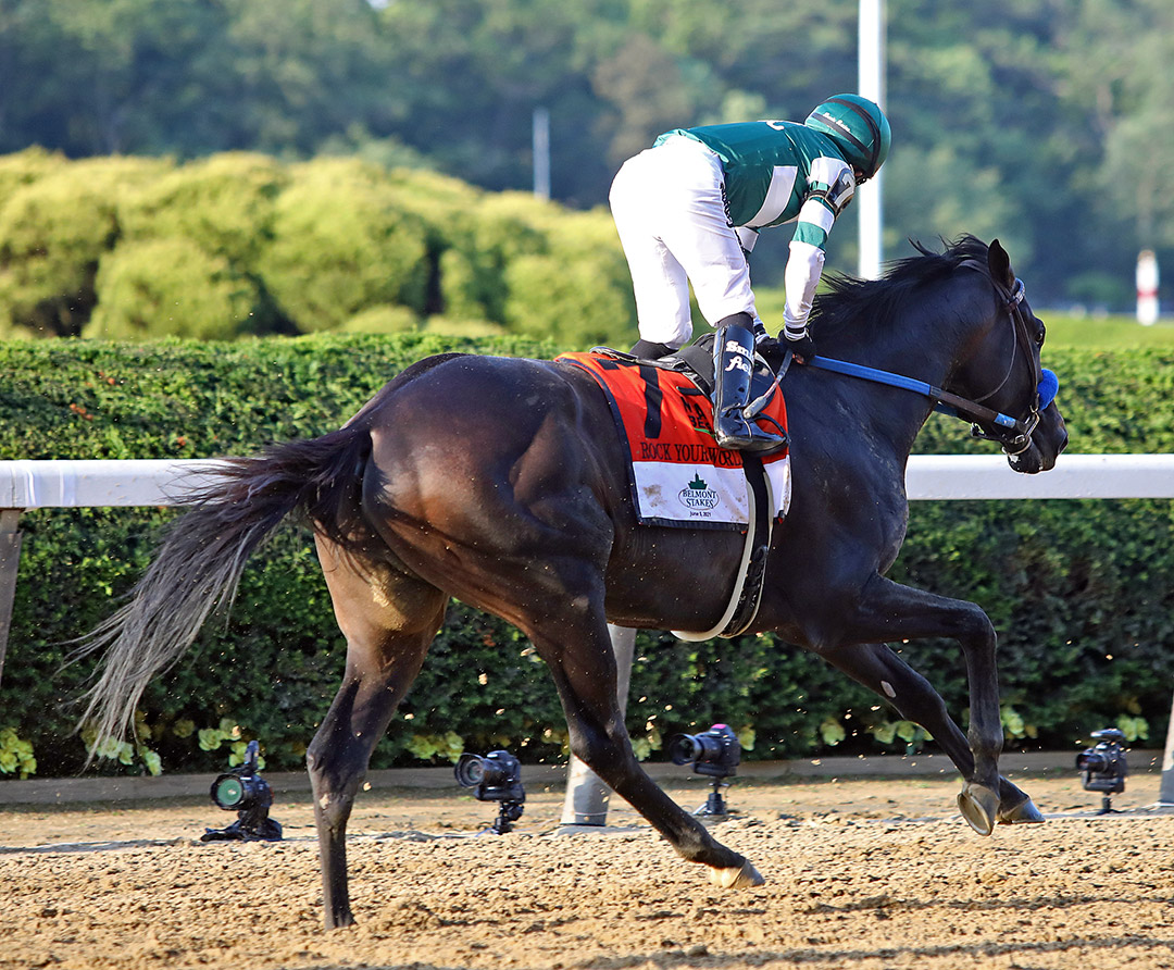 Rock Your World finishes sixth in the Belmont Stakes at Belmont Park