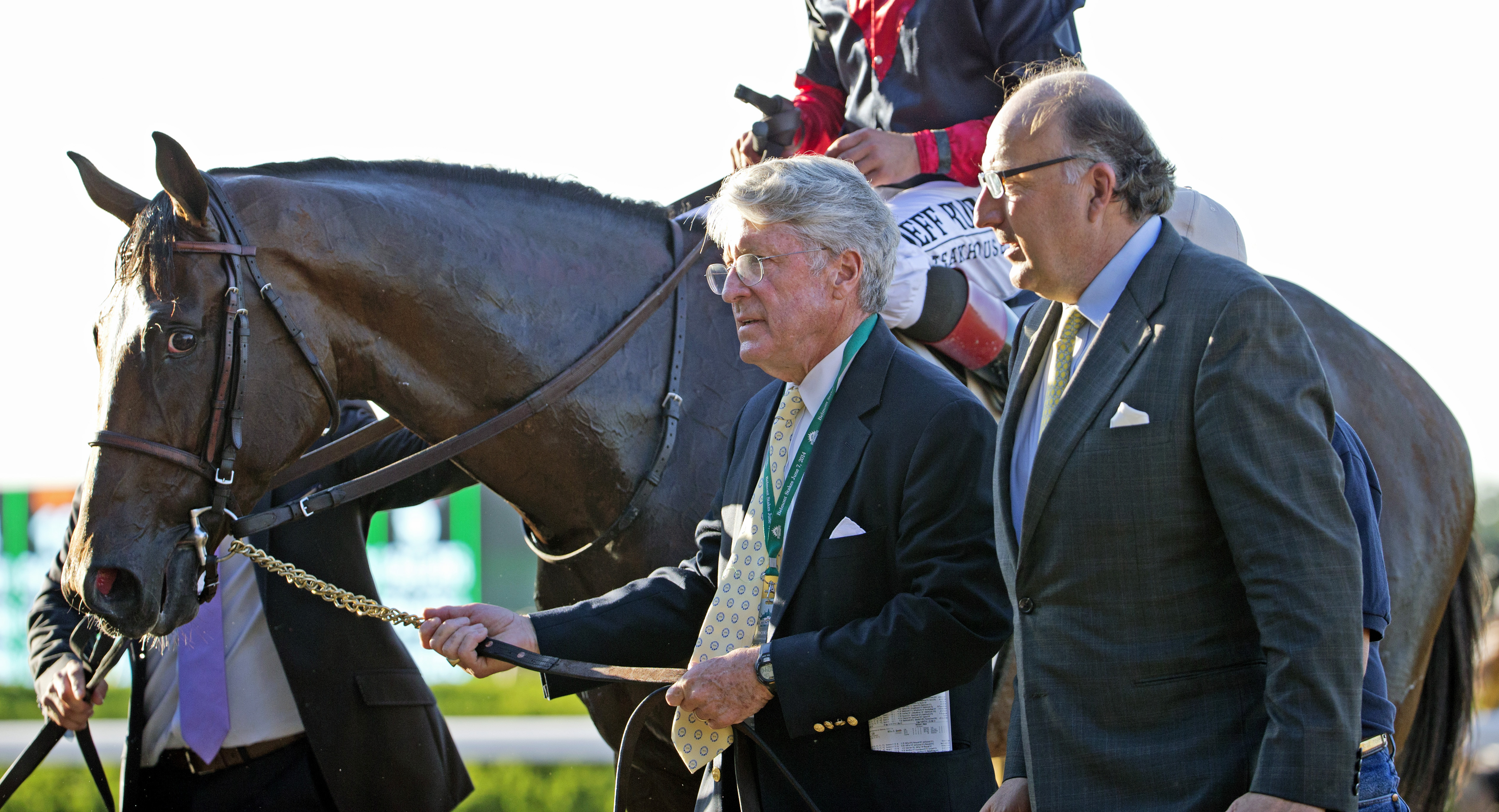 Christophe Clement and Mr. Evans with Tonalist after the Belmont
