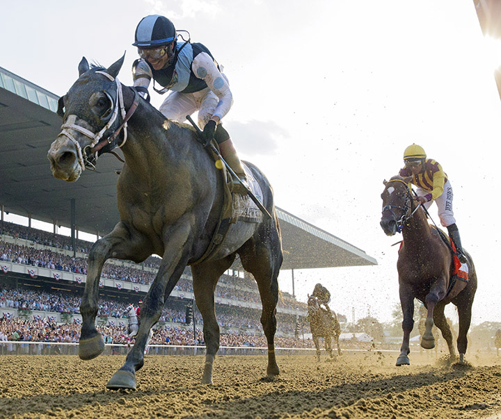 Tapwrit wins the 2017 Belmont Stakes