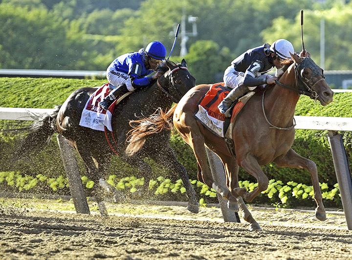 Sir Winston wins the Belmont Stakes