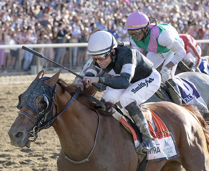 Sir Winston wins the 2019 Belmont Stakes at Belmont Park