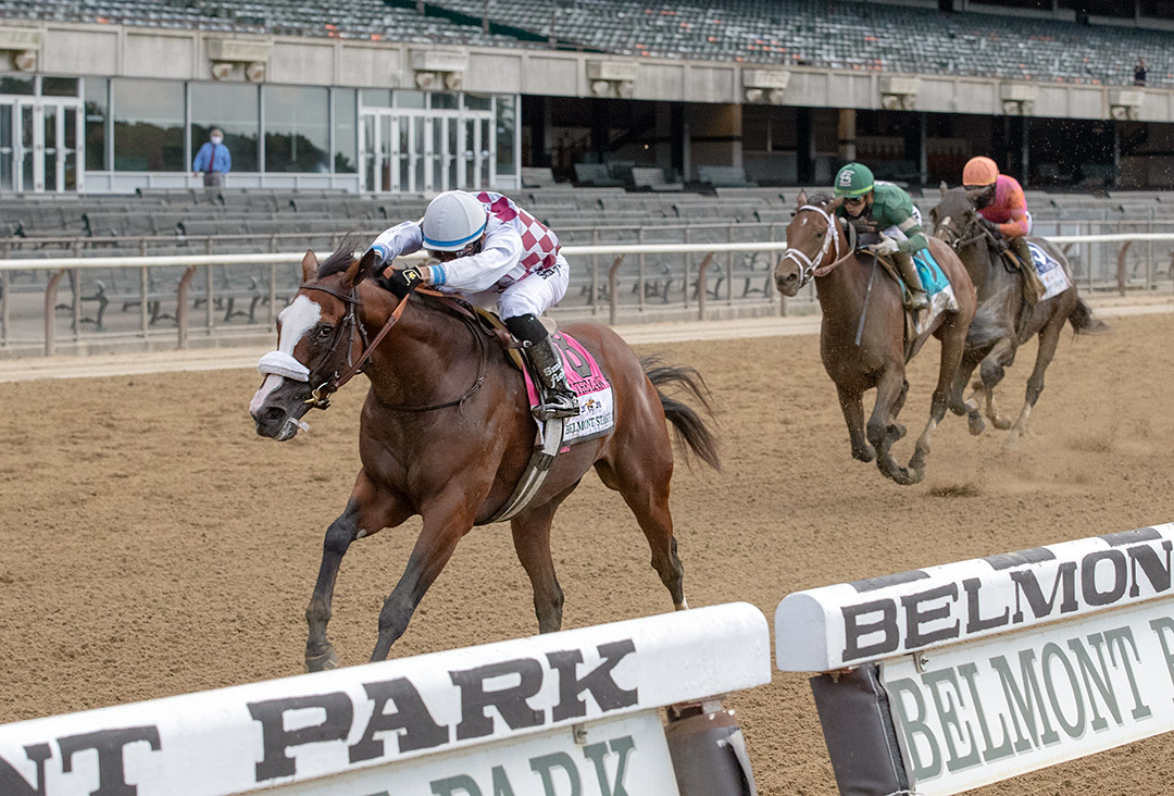 Tiz the Law wins the 2020 Belmont Stakes at Belmont Park