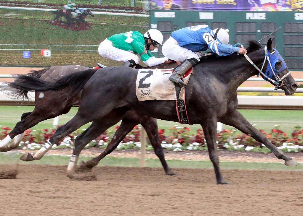 Back Nova wins the 2018 Hoosier Breeders Sophomore Stakes filly division