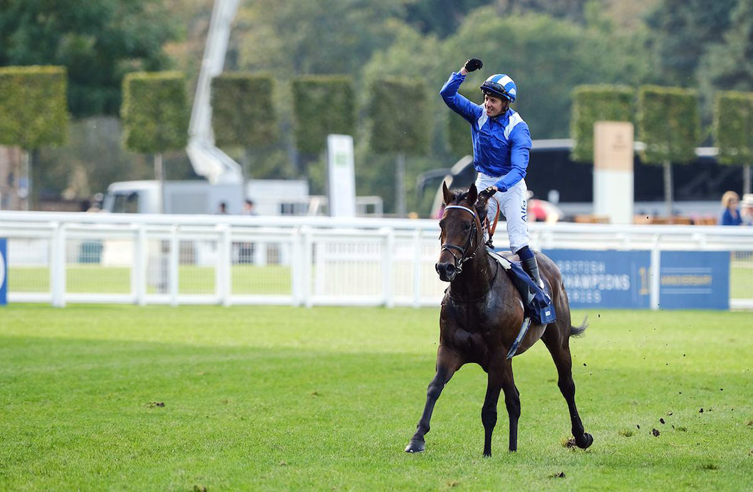 Baaeed wins the 2021 Queen Elizabeth II Stakes at Ascot Racecourse