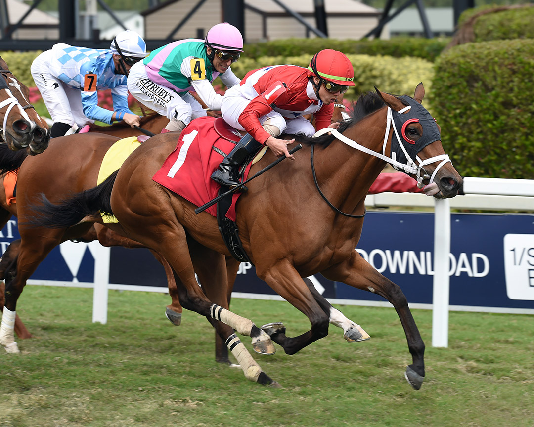 Bajan Girl wins a March 8 maiden race at Gulfstream Park