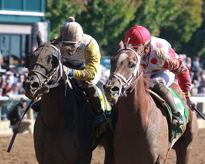 Title Ready finishes second in an Oct. 21 allowance at Keeneland