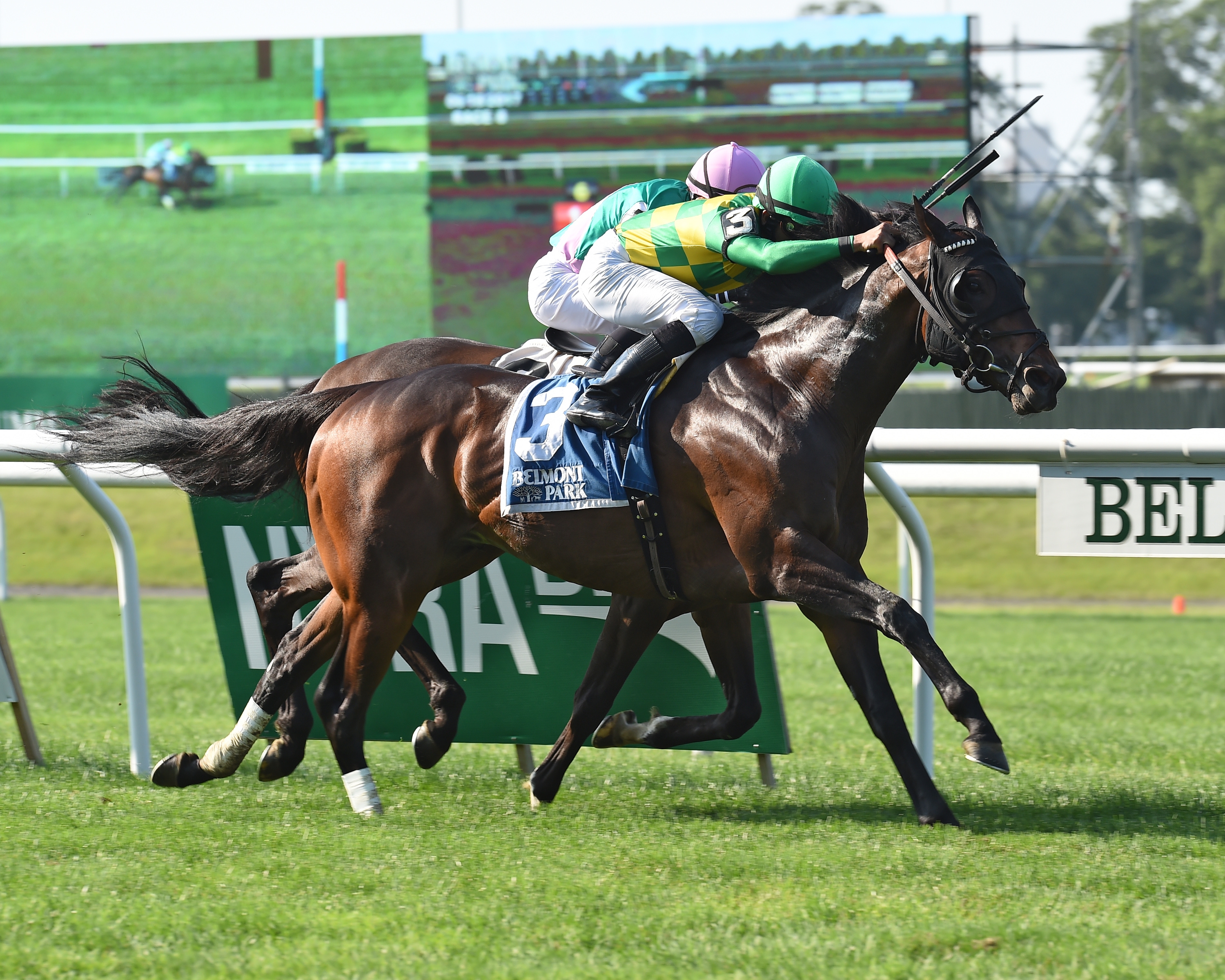 Ballagh Rocks (outside) wins the 2017 Poker Stakes