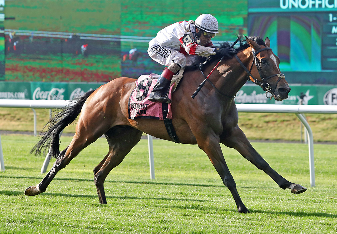 Baron Samedi wins the 2021 Belmont Gold Cup at Belmont Park