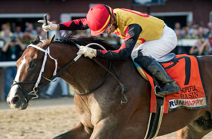 Basin wins the 2019 Hopeful Stakes at Saratoga Race Course