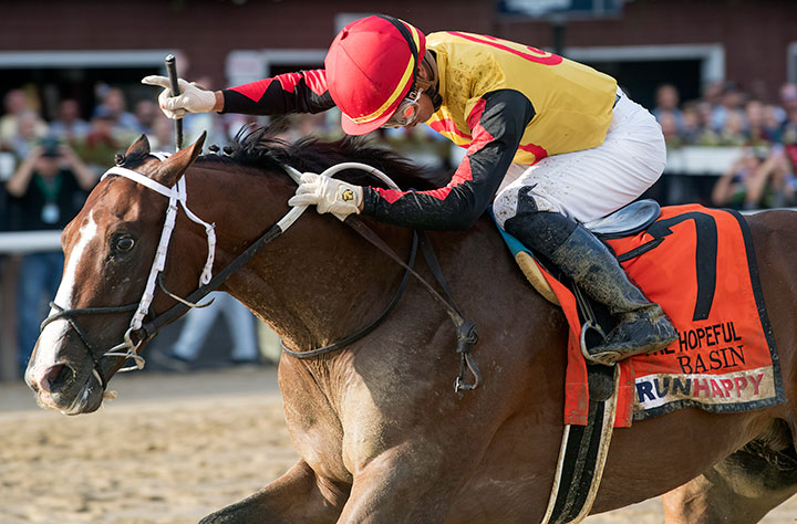 Basin wins the 2019 Hopeful Stakes at Saratoga Race Course