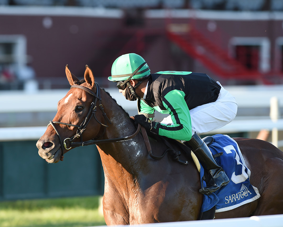Battle Station wins the 2020 Lucky Coin Stakes at Saratoga Race Course