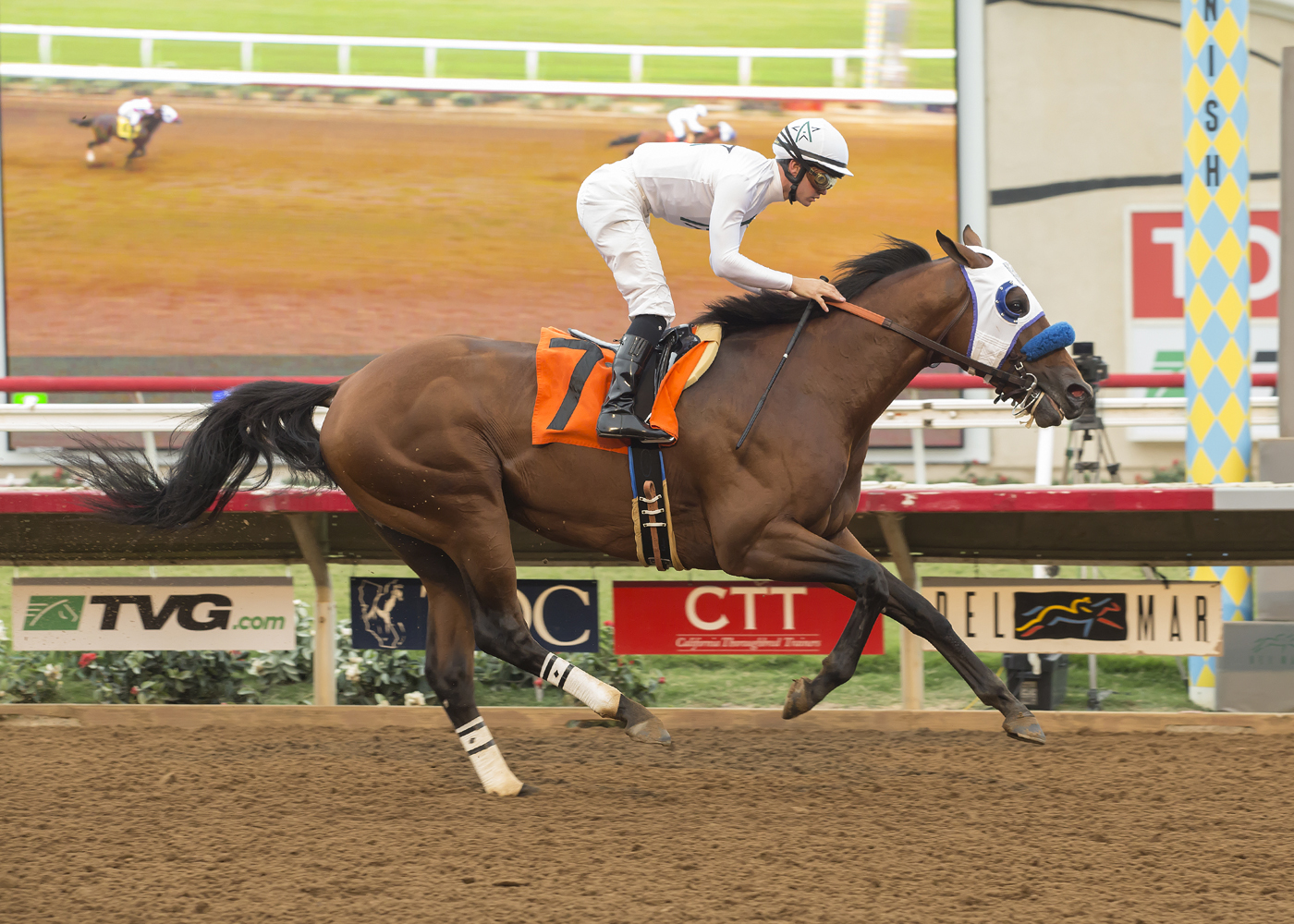 Battle of Midway wins the Shared Belief Stakes at Del Mar 8.26.17