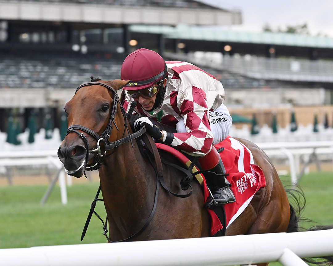 Bay Storm wins the 2021 Christiecat Stakes at Belmont Park