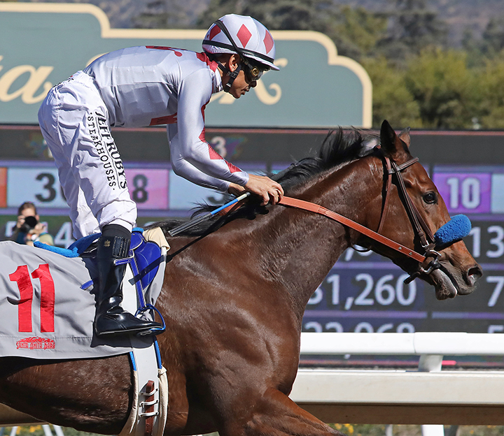 Been Studying Her wins the 2019 Golden State Juvenile Fillies Stakes at Santa Anita Park