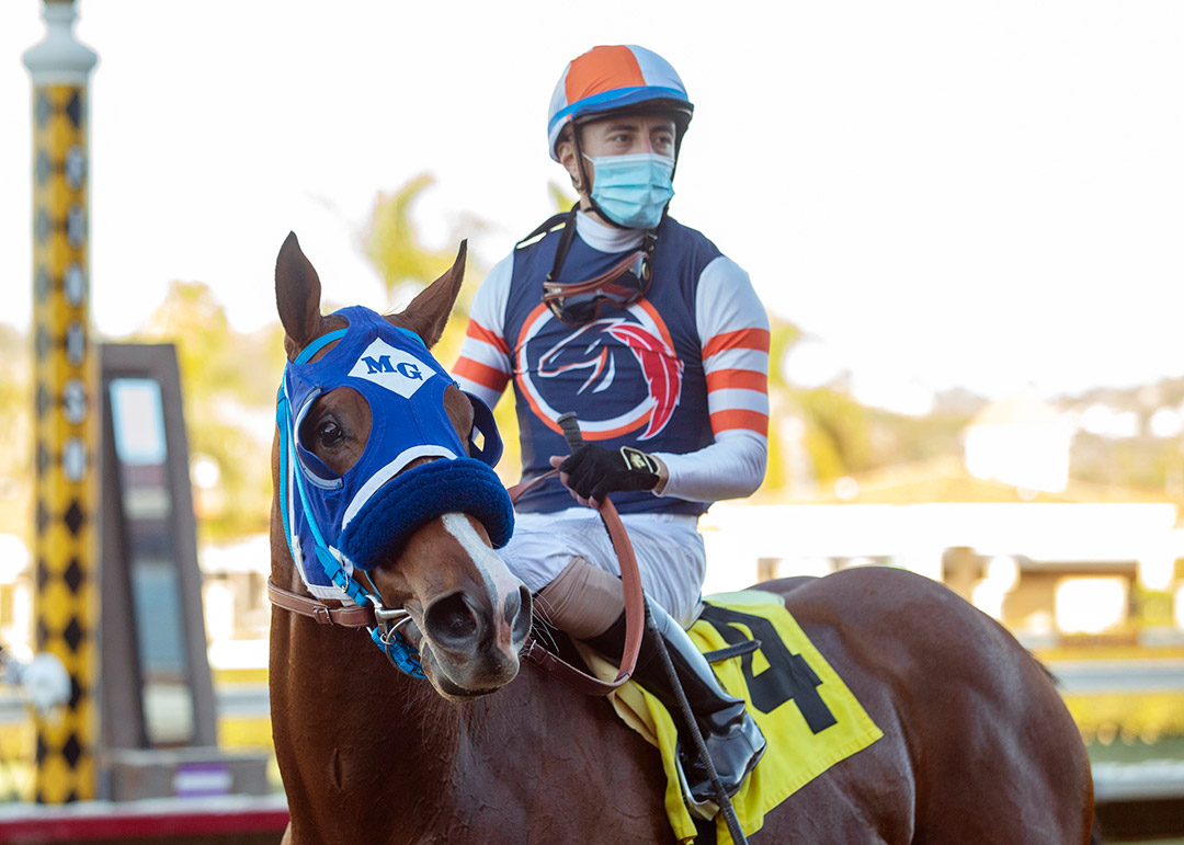 Jockey Juan Hernandez and Beer Can Man at the Cecil B. DeMille at Del Mar