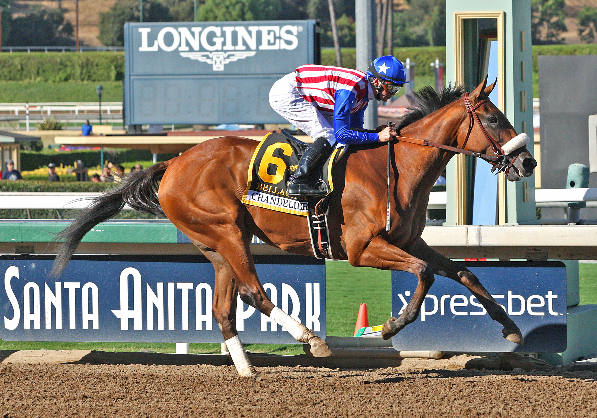 Bellafina wins the 2018 Chandelier Stakes