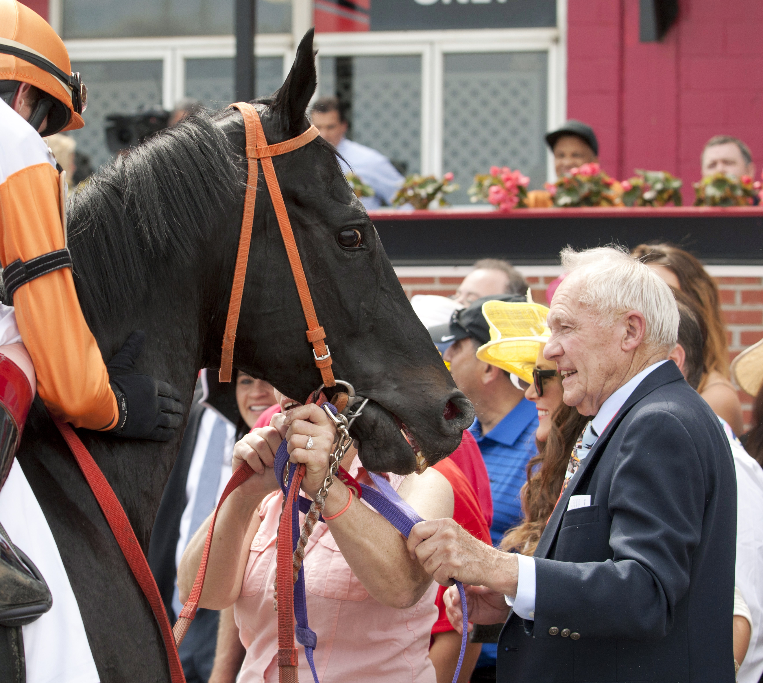 Ben's Cat with trainer King Leatherbury