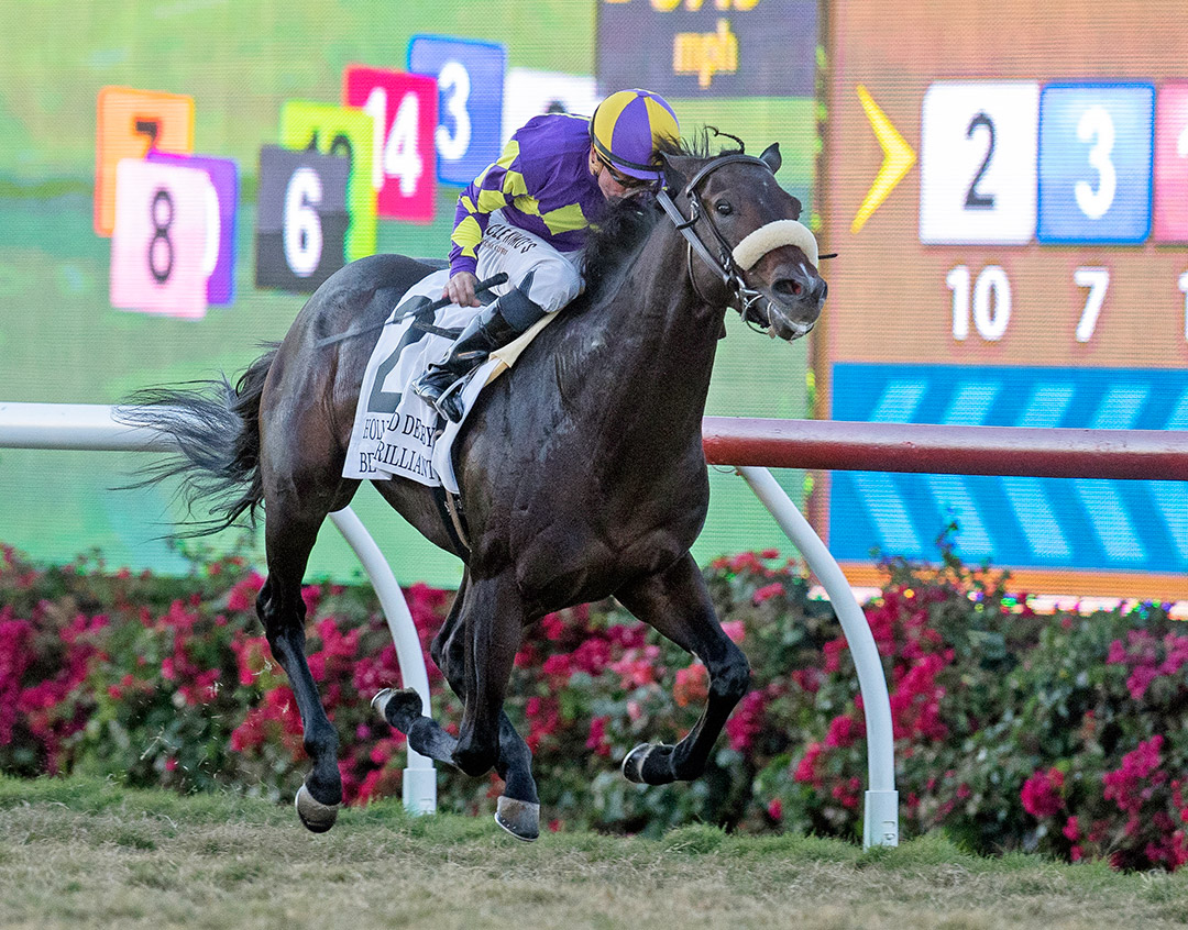 Beyond Brilliant wins the Hollywood Derby at Del Mar
