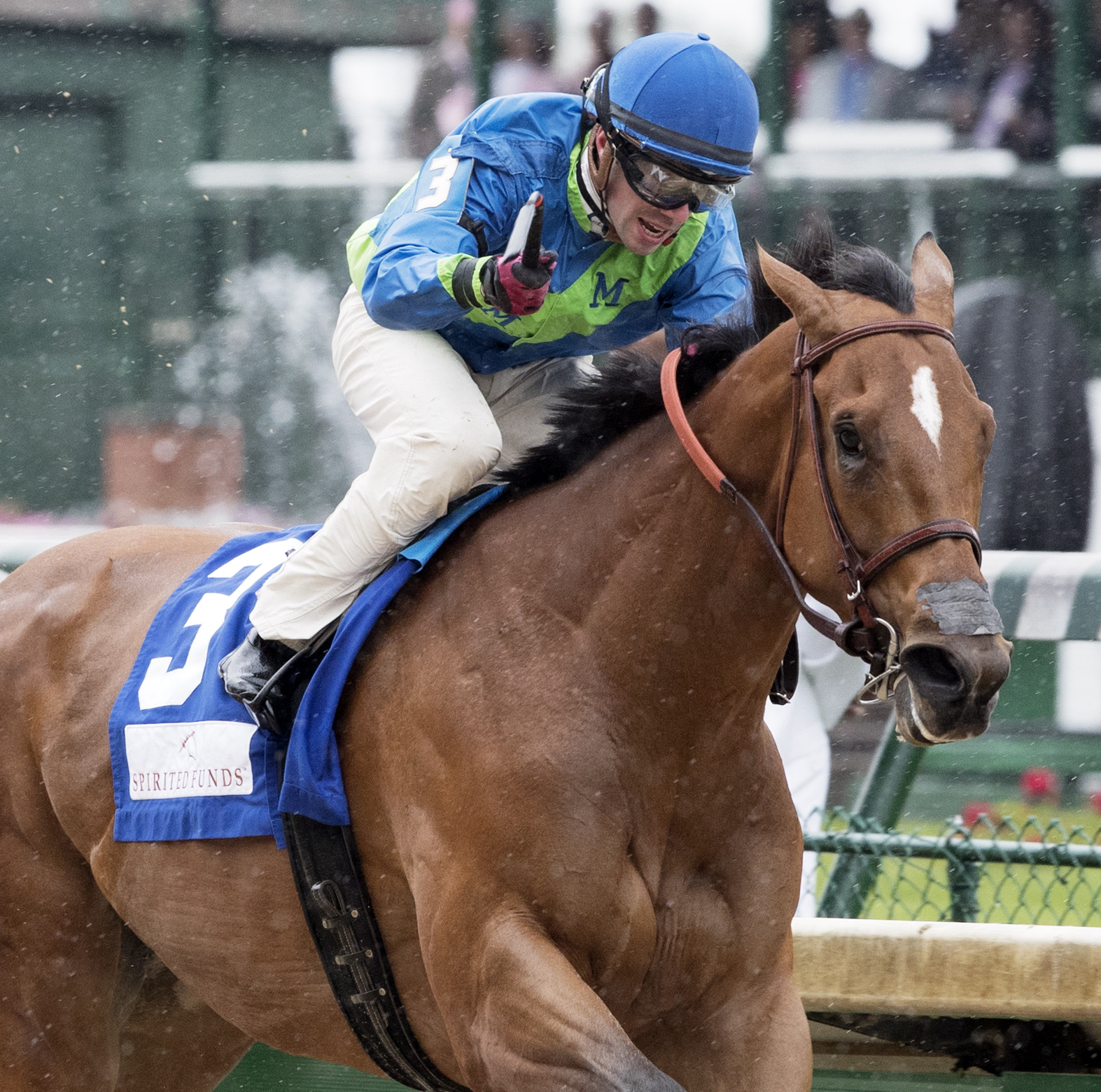 Big World wins the La Troienne Stakes
