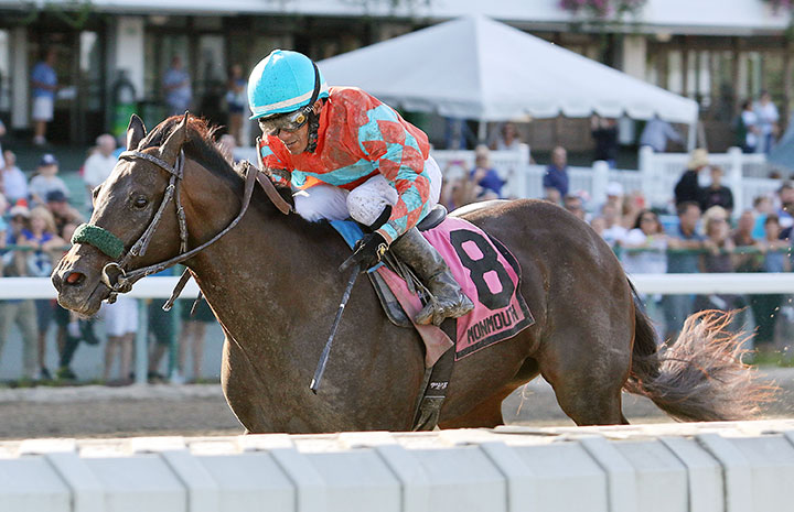 Big City Bob wins the 2019 Sapling Stakes at Monmouth Park