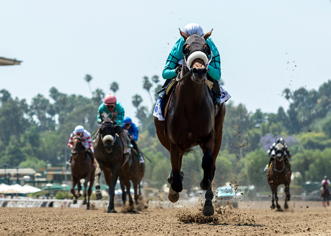 Big City Lights wins the 2021 Fasig-Tipton Futurity at Santa Anita Park