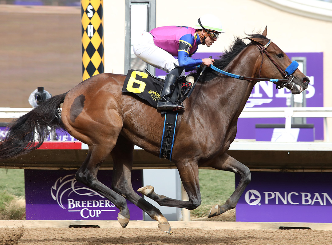 Big Switch wins the 2021 Golden State Juvenile Fillies Stakes at Del Mar