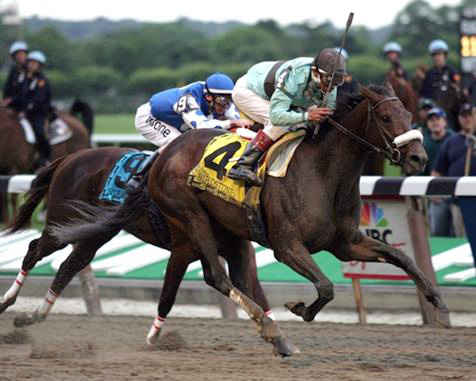 Birdstone wins the 2004 Belmont Stakes