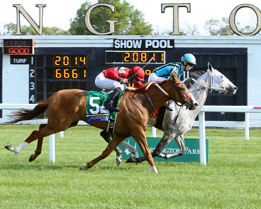 Bizzee Channel wins the 2021 Arlington Stakes at Arlington Park