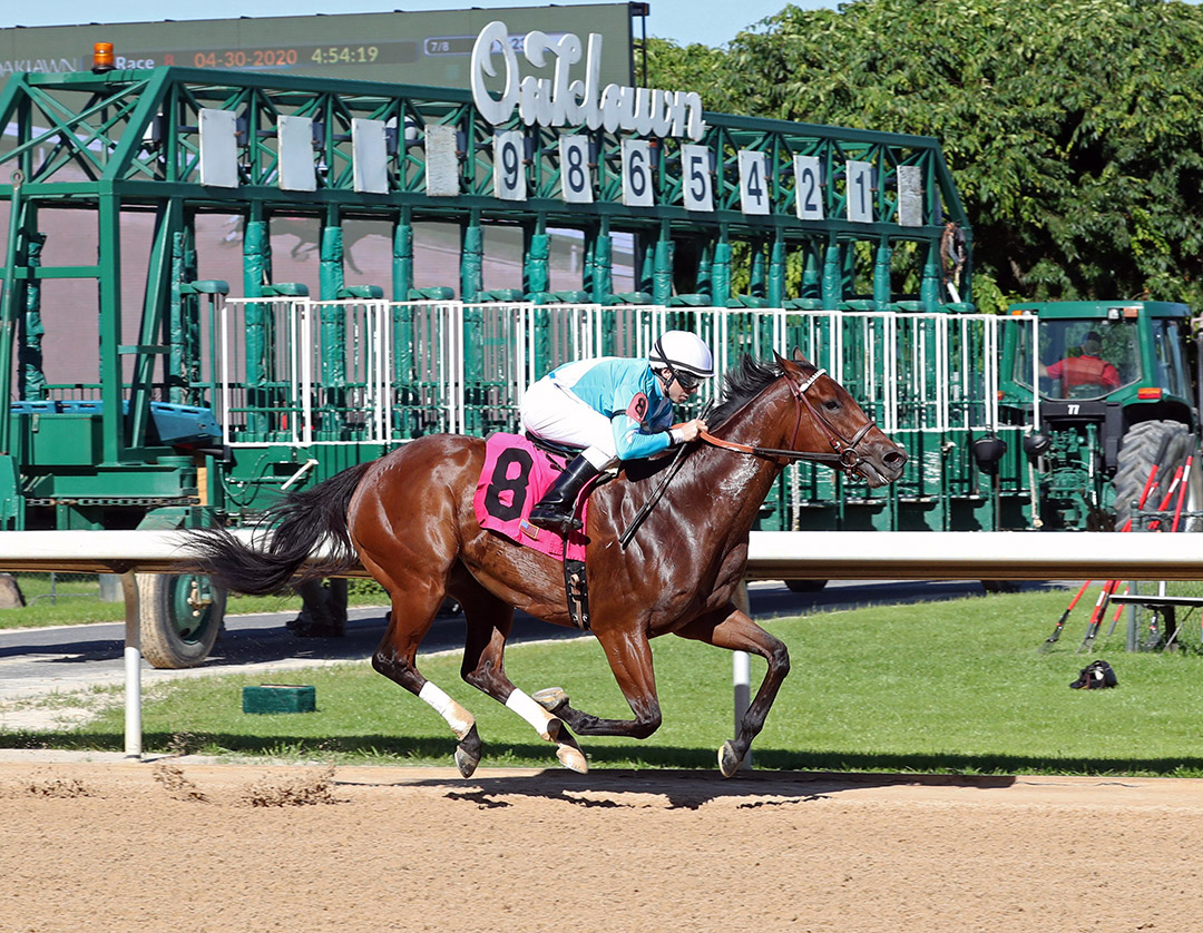 Blamed wins an April 30 allowance at Oaklawn Park
