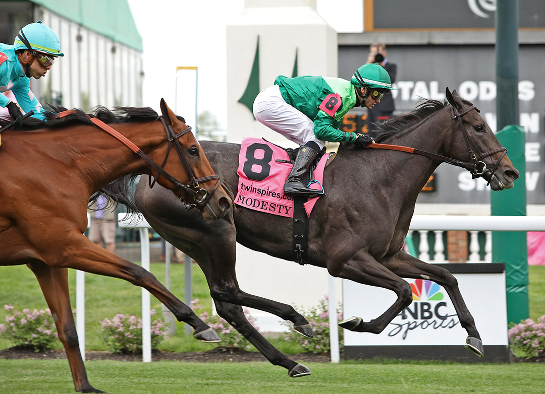 Bleecker Street wins the 2022 Modesty Stakes at Churchill Downs