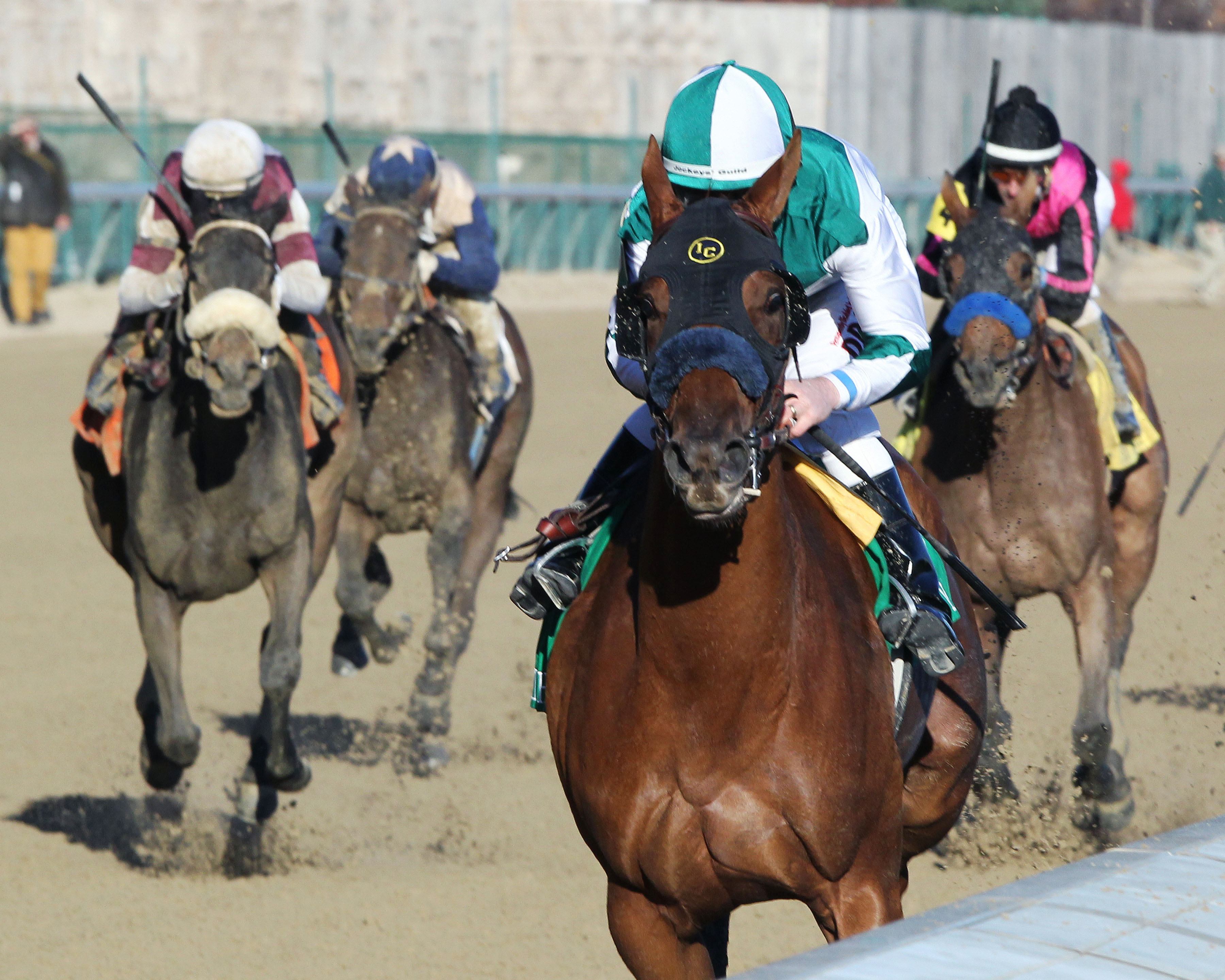 Blue Prize wins the 2017 Falls City Handicap