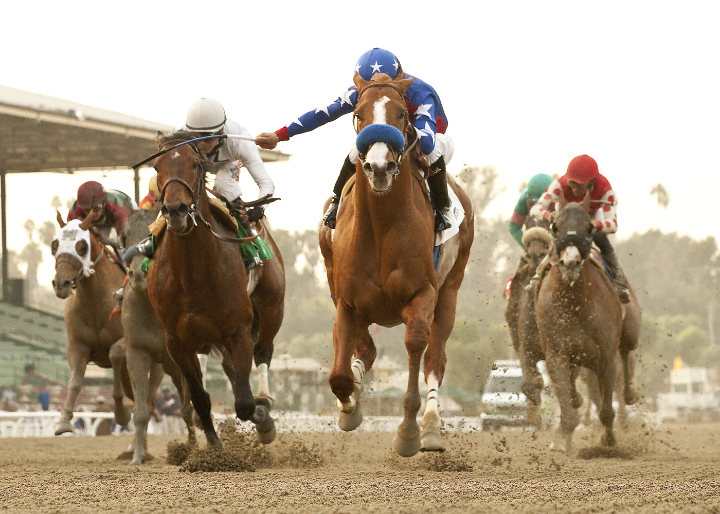 Blueskiesnrainbows wins the San Pasqual