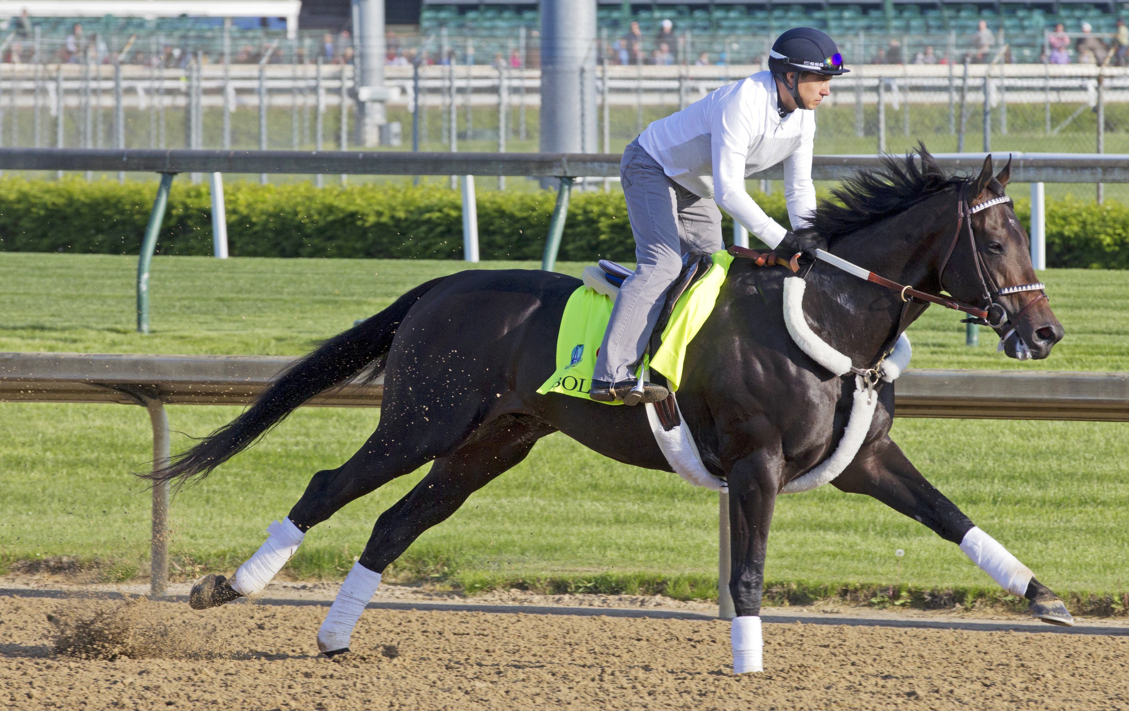 Bolo trains at Churchill Downs