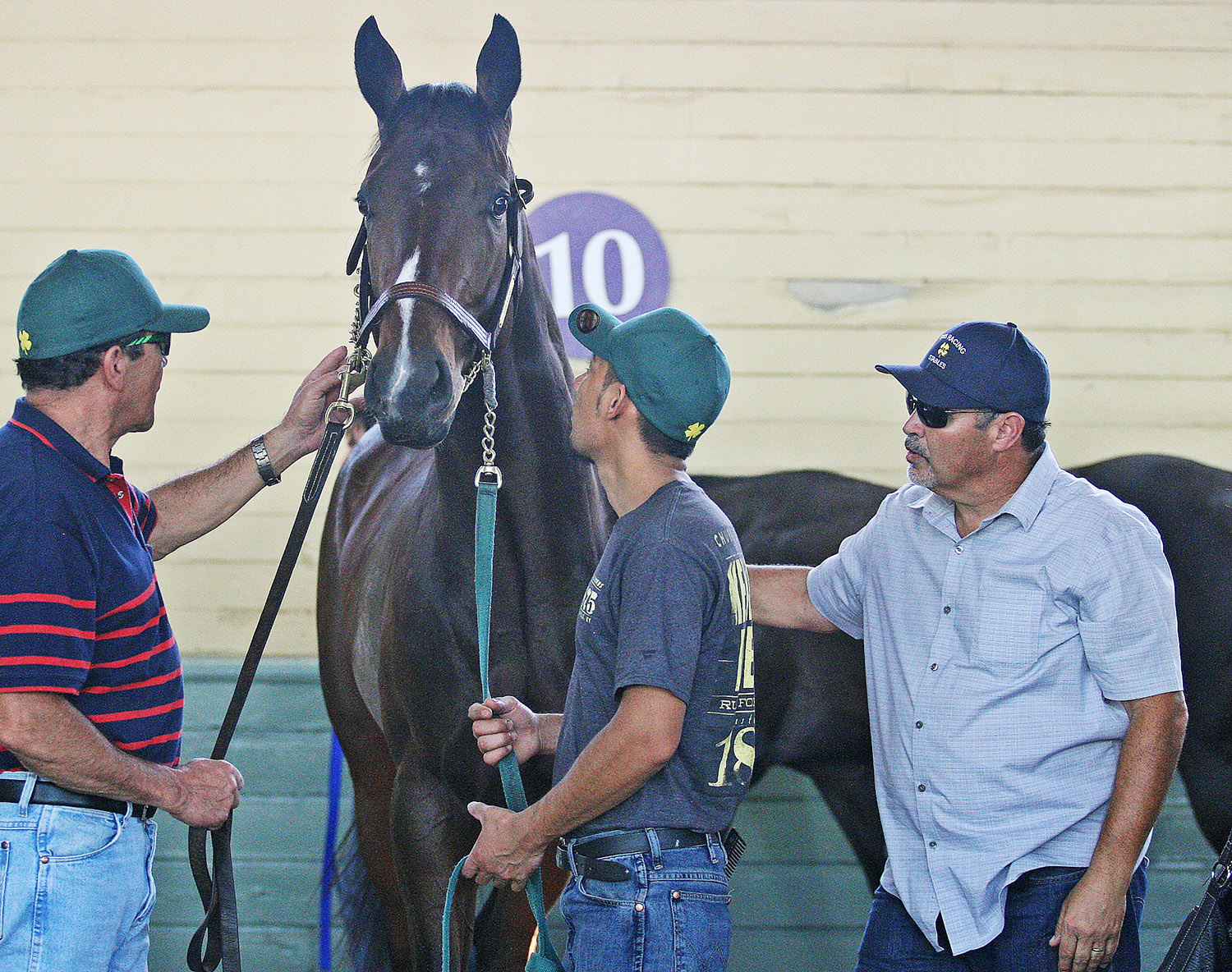 Bolt d-Oro with trainer Mick Ruis