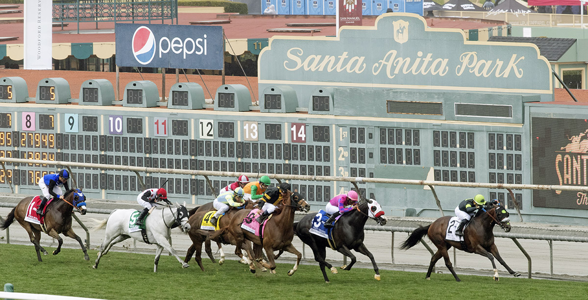Santa Anita turf racing