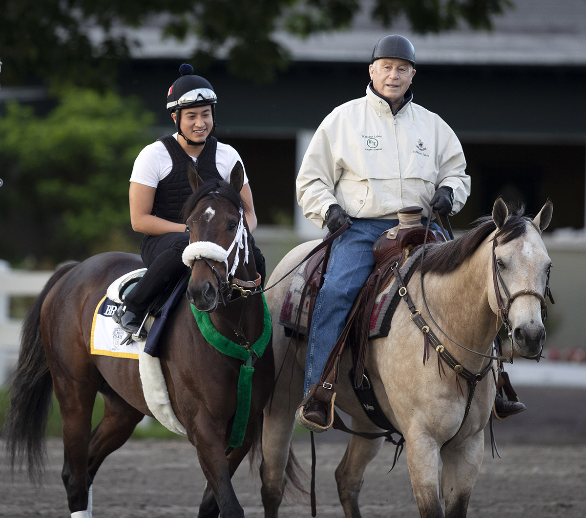 Bravazo with trainer D. Wayne Lukas on June 6 at Belmont