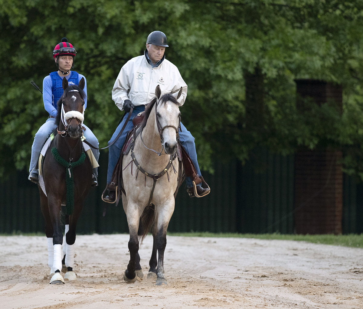 Bravazo and trainer D. Wayne Lukas in May 2018