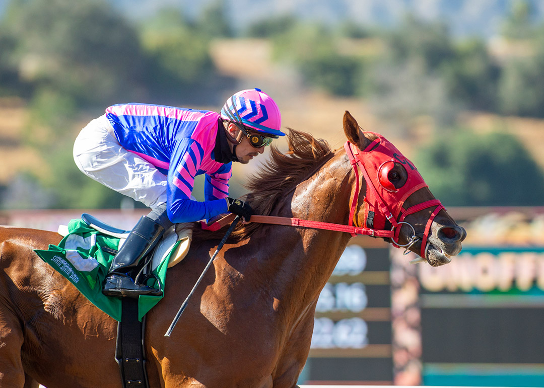 Brickyard Ride wins the 2021 Thor's Echo Stakes at Santa Anita Park